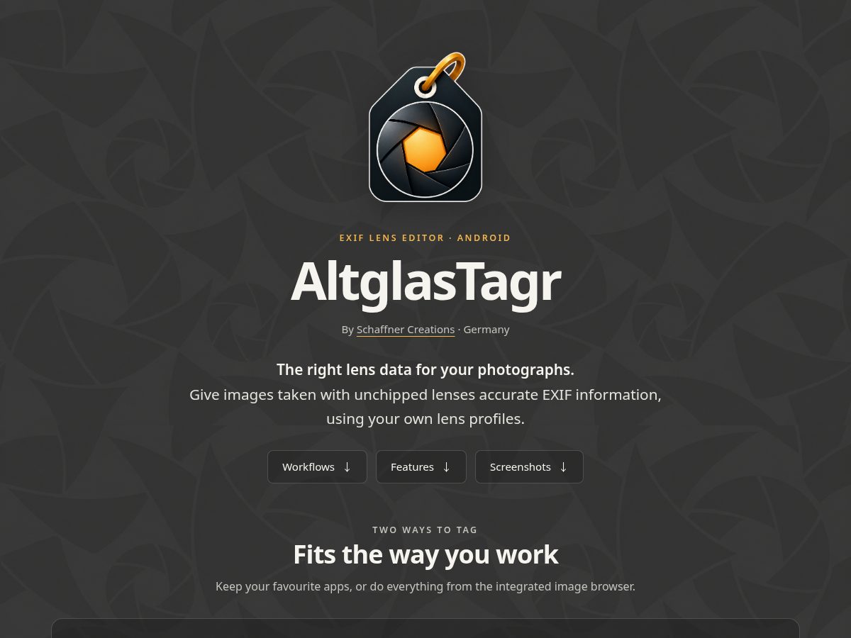 Landing-page snapshot of altglastagr.com