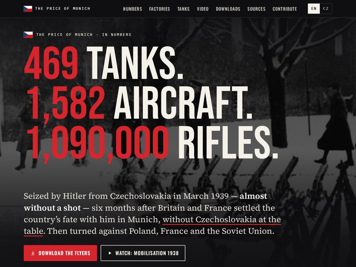 Landing-page snapshot of armedbyappeasement.org