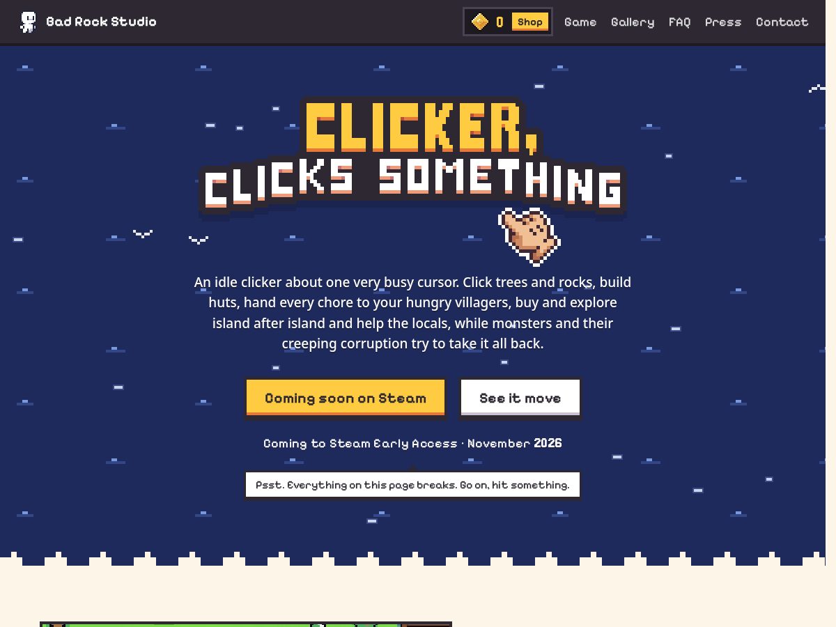 Landing-page snapshot of badrockstudios.com
