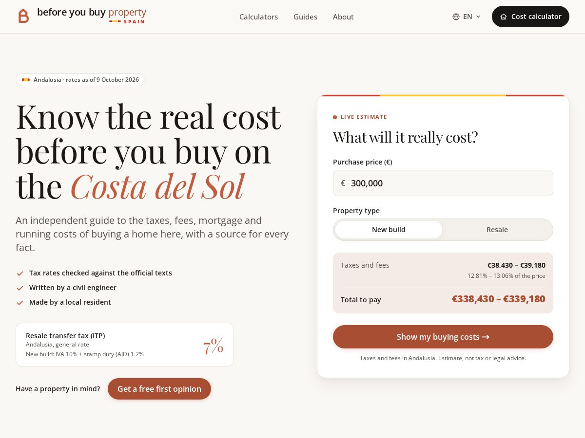 Landing-page snapshot of beforeyoubuyproperty.com