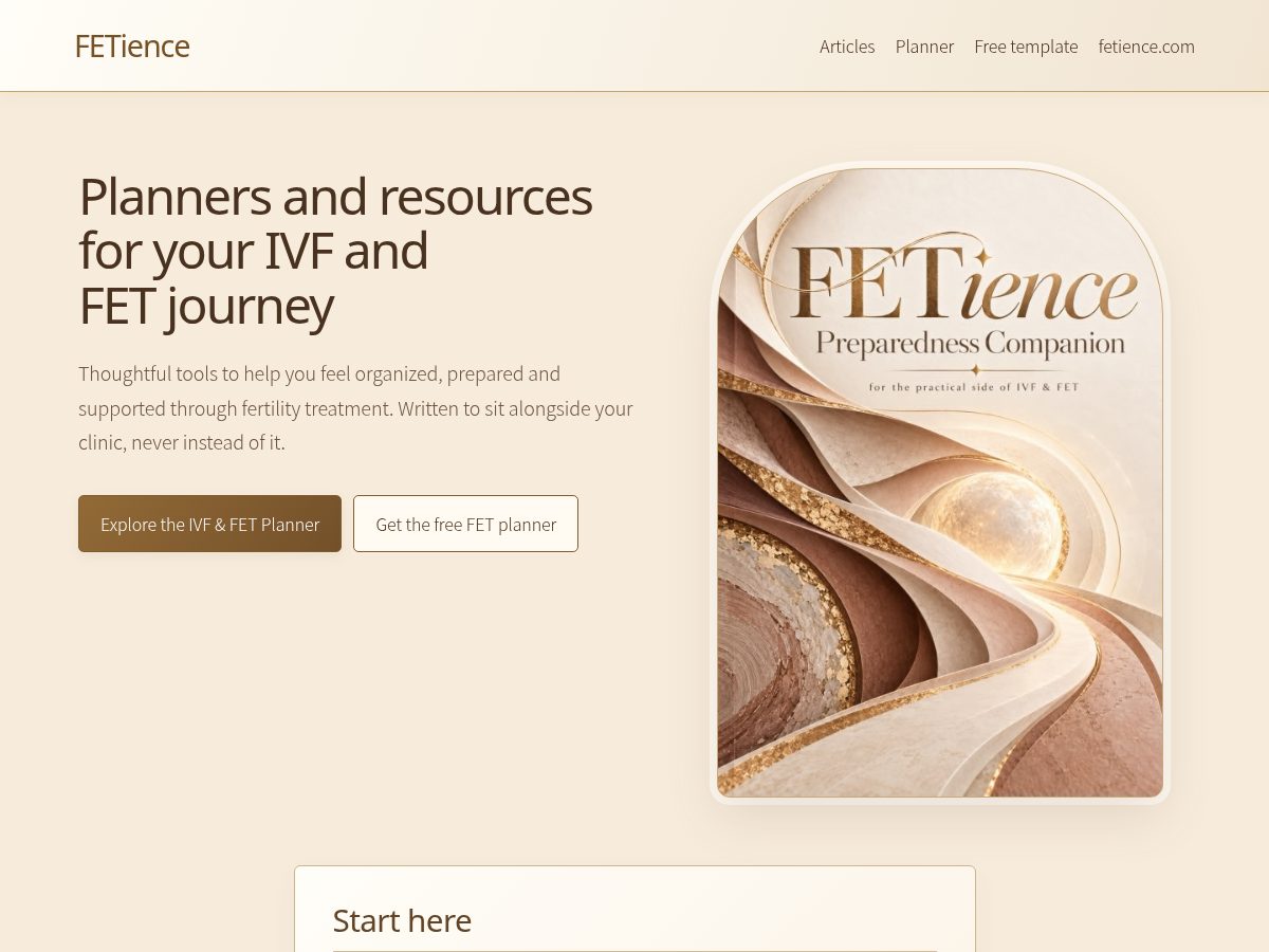Landing-page snapshot of blogfetience.com
