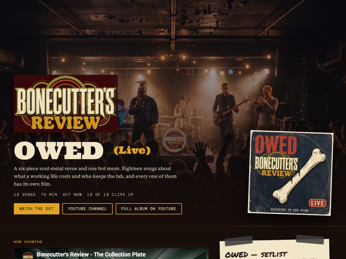 Landing-page snapshot of bonecuttersreview.com
