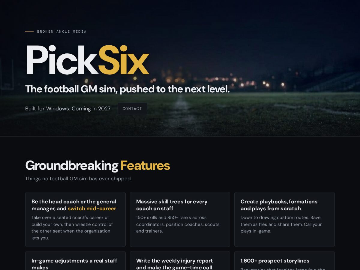Landing-page snapshot of brokenanklearts.com
