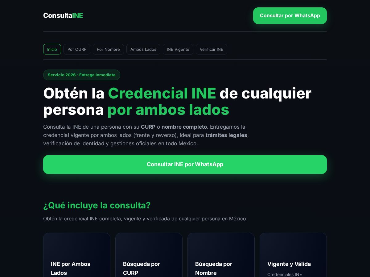 Landing-page snapshot of buscarine.com