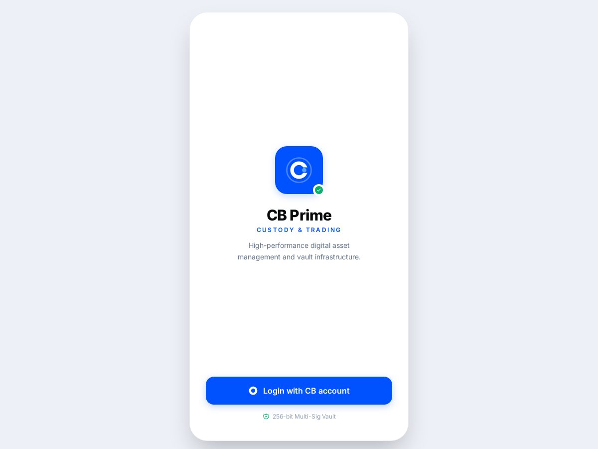 Landing-page snapshot of cbprimeledger.com
