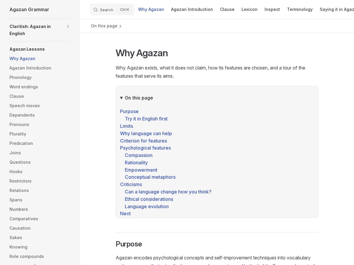 Landing-page snapshot of clarityconlang.com