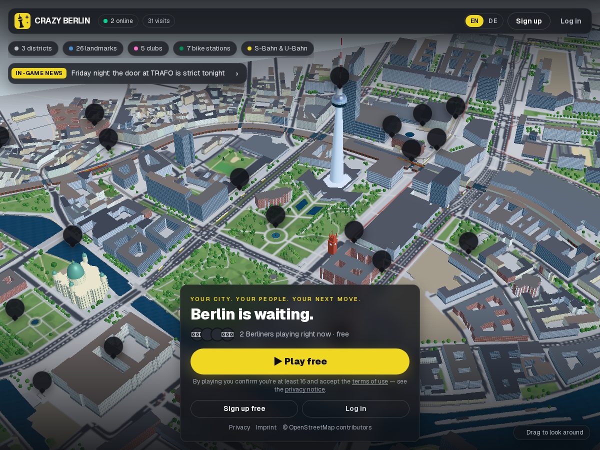 Landing-page snapshot of crazyberlin.xyz