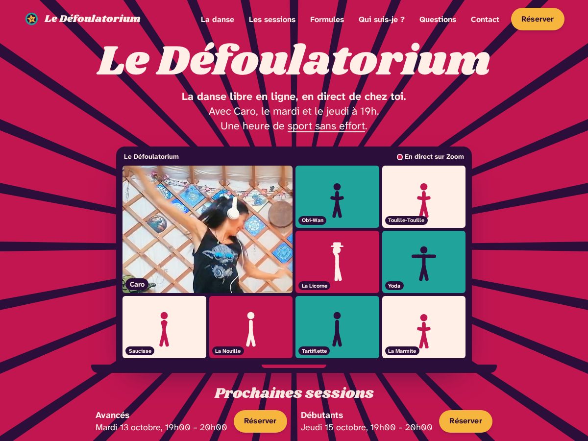 Landing-page snapshot of defoulatorium.com