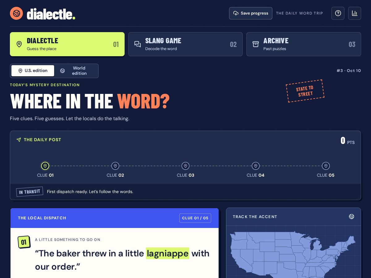 Landing-page snapshot of dialectle.com