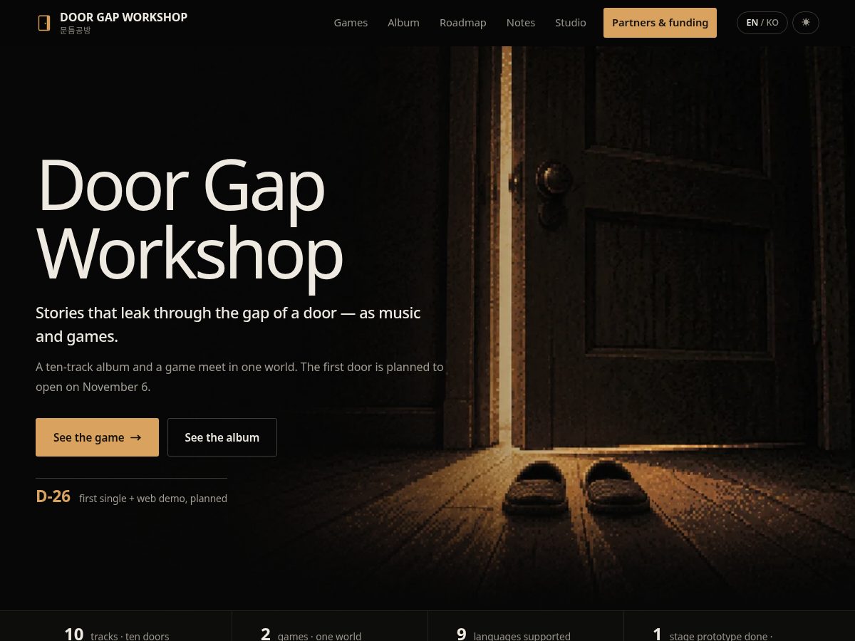 Landing-page snapshot of doorgapworkshop.com