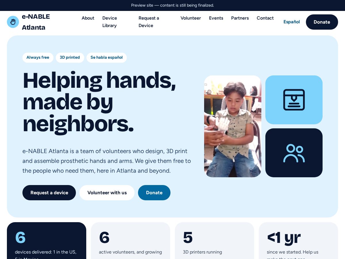 Landing-page snapshot of enableatl.org