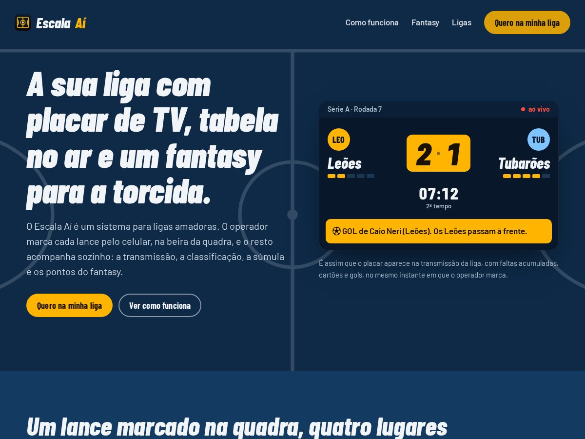 Landing-page snapshot of escalaai.app