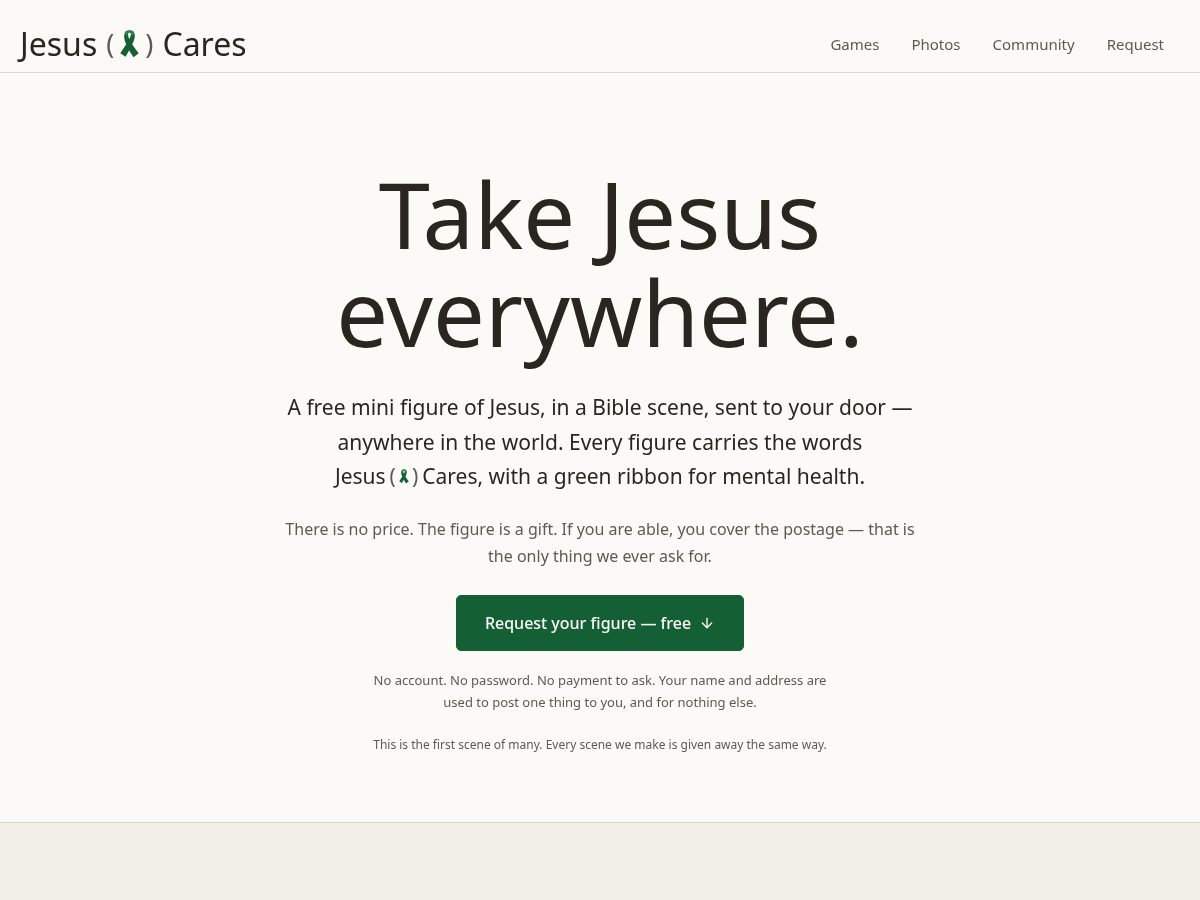 Landing-page snapshot of everywherejesus.com