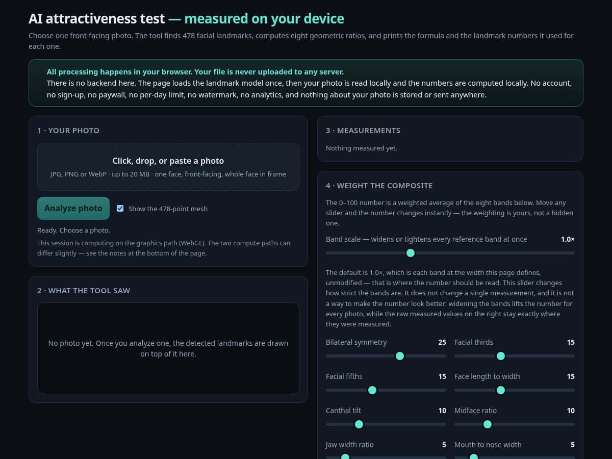 Landing-page snapshot of facetestlab.com