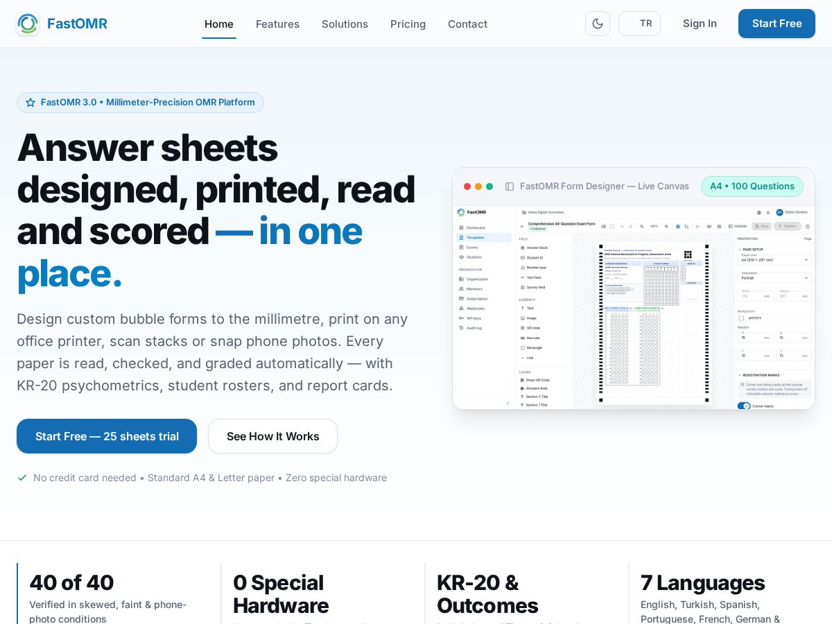 Landing-page snapshot of fastomr.com