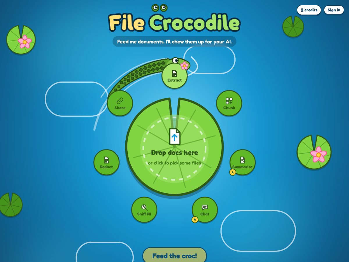 Landing-page snapshot of file-croc.com