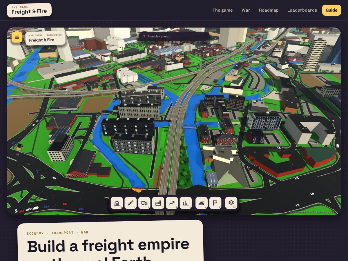 Landing-page snapshot of freightandfire.com