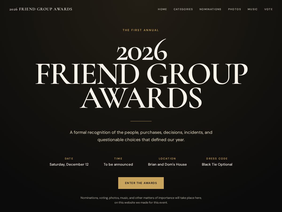Landing-page snapshot of friendgroupawards.com