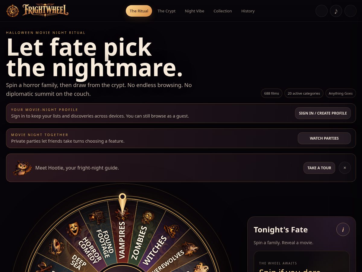 Landing-page snapshot of frightwheel.com