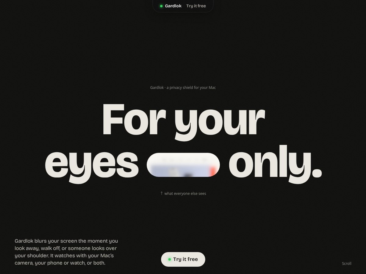 Landing-page snapshot of gardlok.app