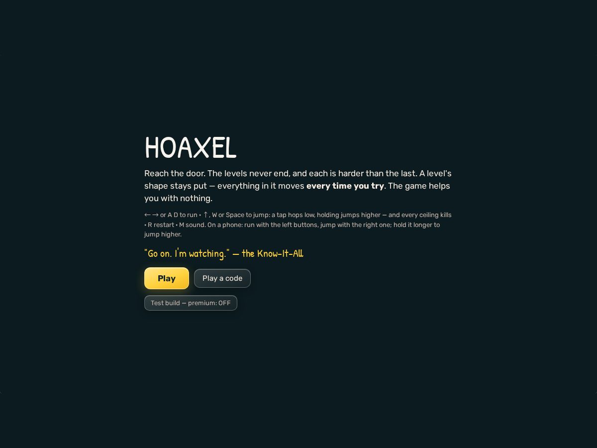 Landing-page snapshot of hoaxel.com