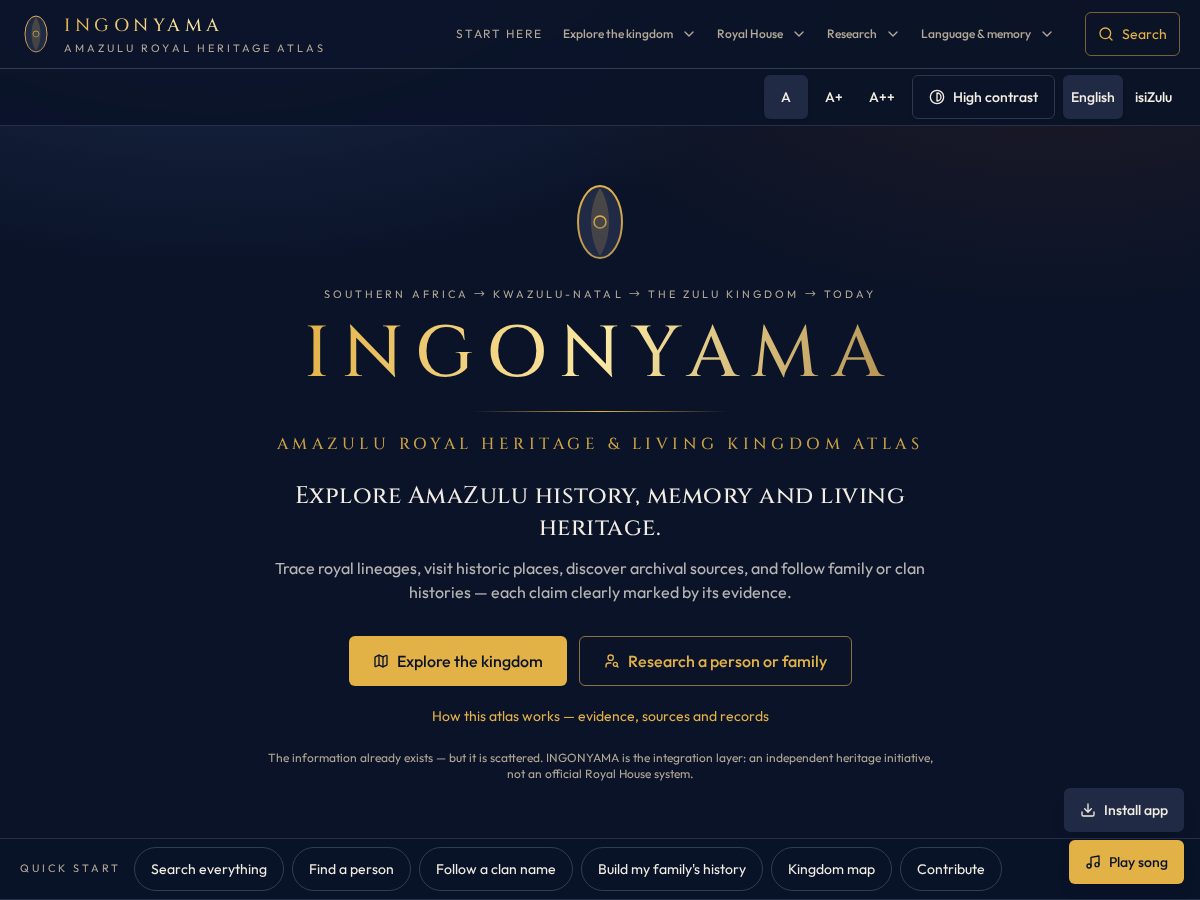 Landing-page snapshot of ingonyamaatlas.world