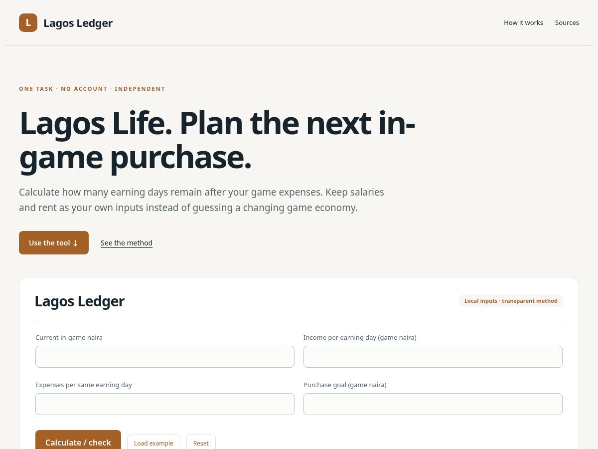 Landing-page snapshot of lagoslifebudget.site