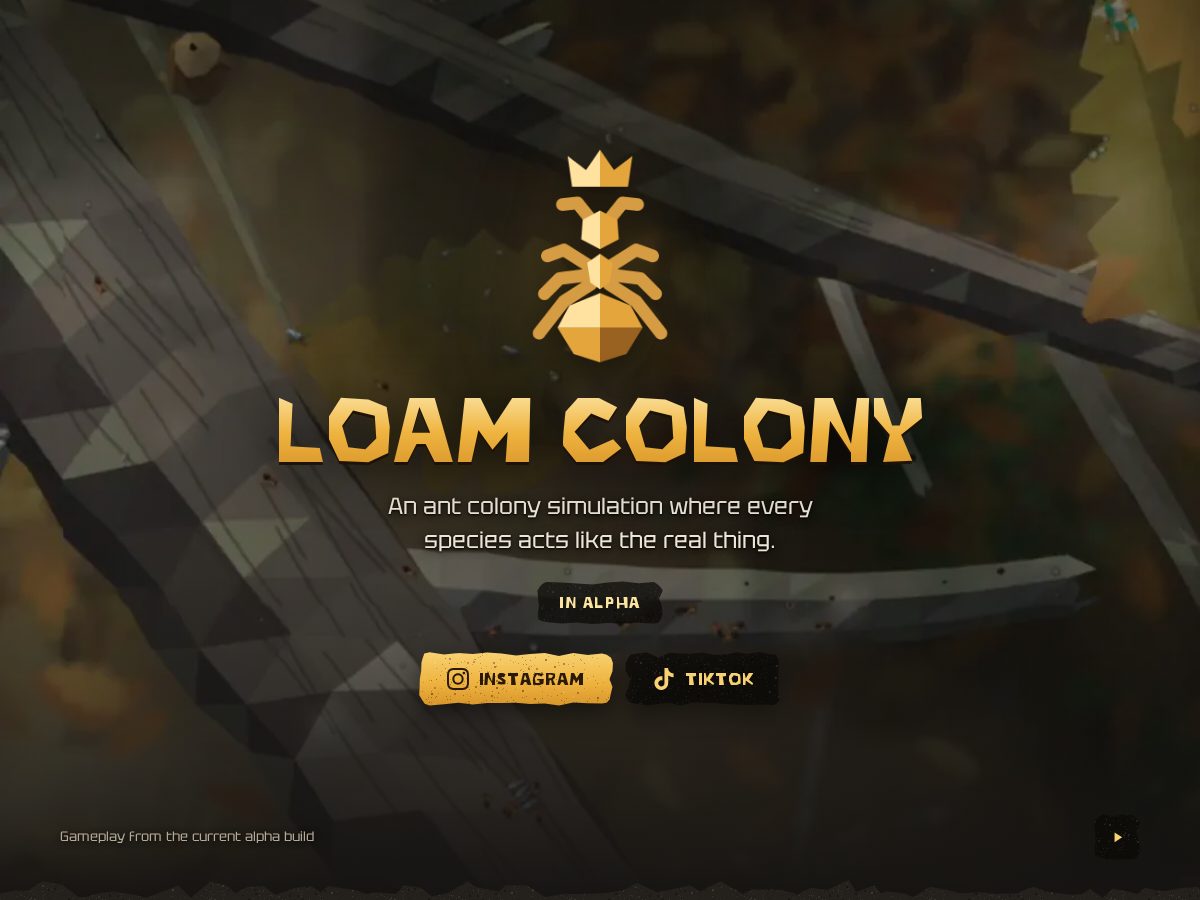 Landing-page snapshot of loamcolony.com