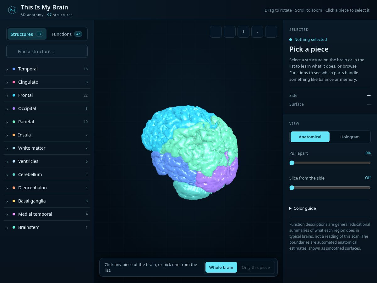 Landing-page snapshot of lookatmybrain.com