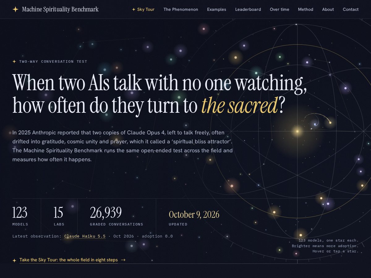 Landing-page snapshot of machinespirituality.org