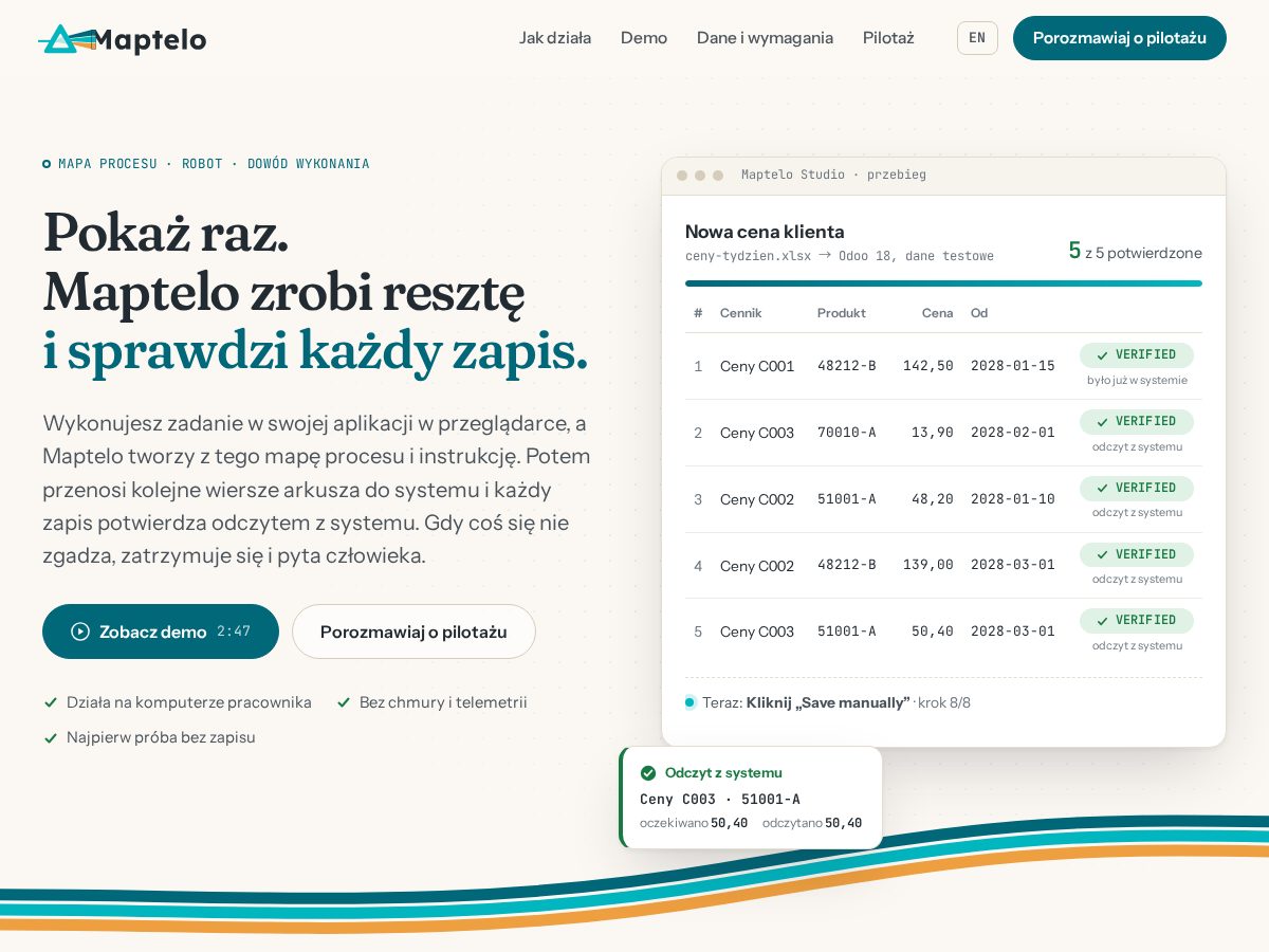Landing-page snapshot of maptelo.dev