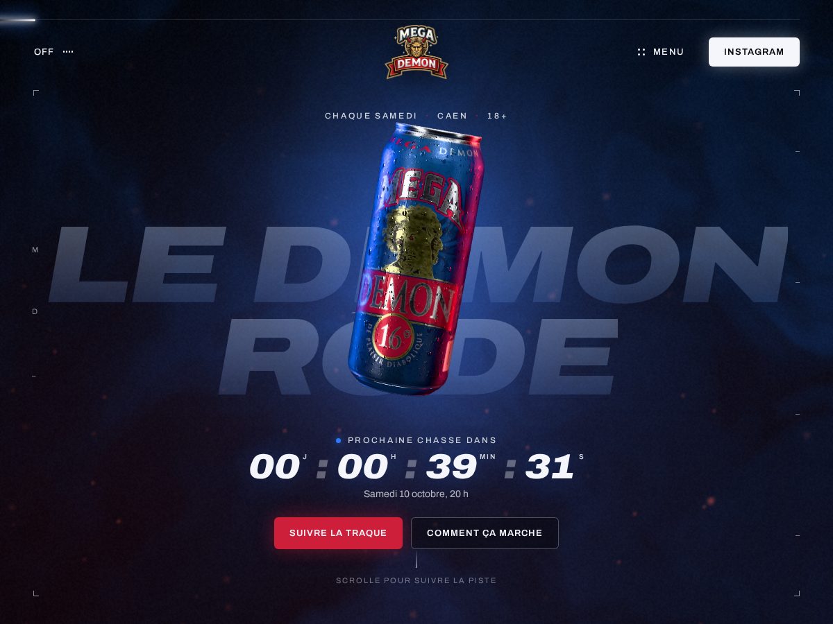 Landing-page snapshot of megademon.fun