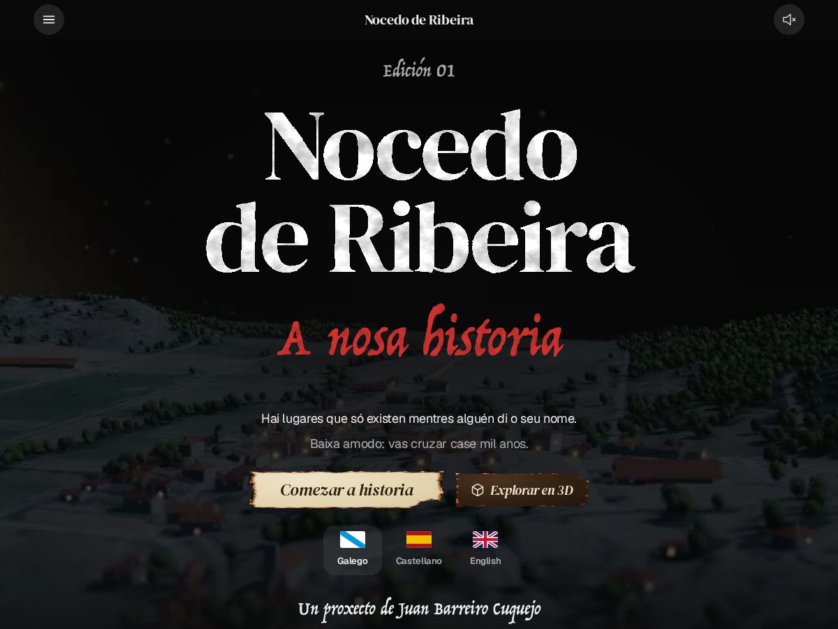 Landing-page snapshot of nocedoderibeira.com