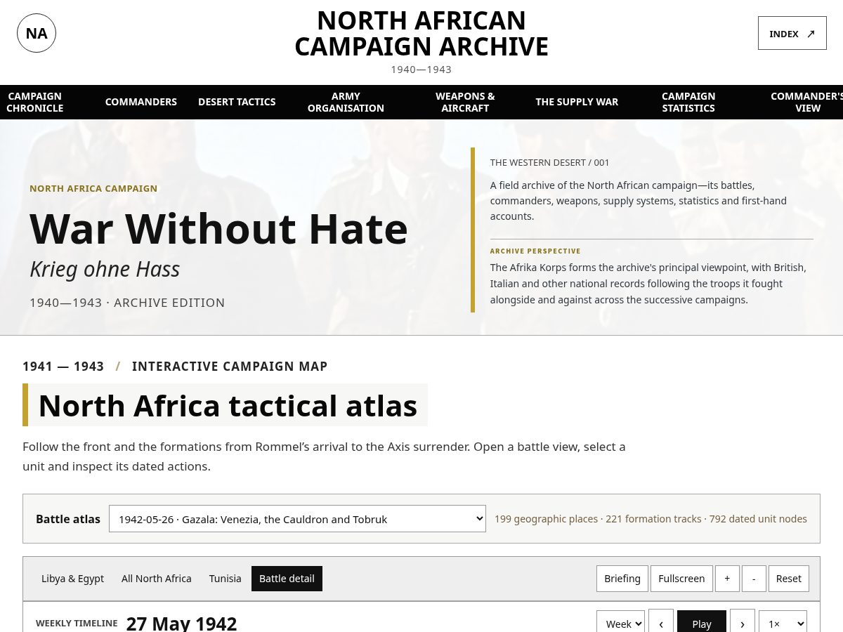 Landing-page snapshot of north-africa-campaignarchive.com