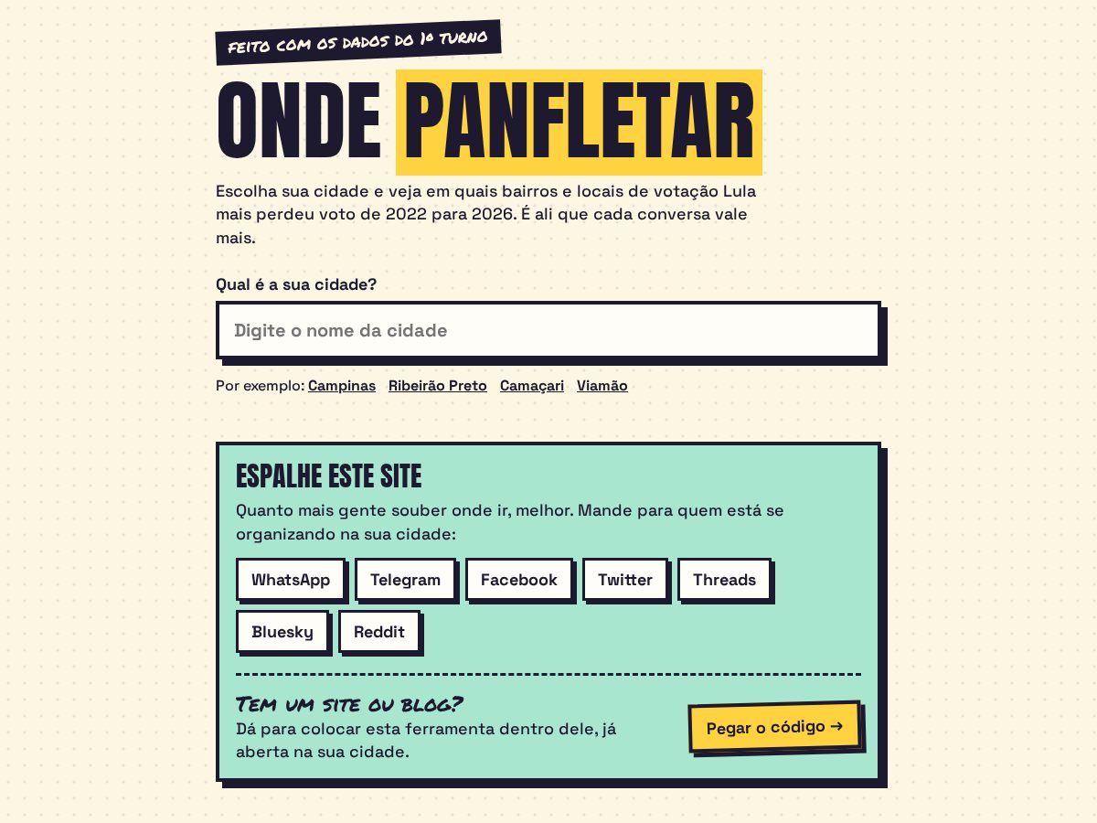 Landing-page snapshot of ondepanfletar.com