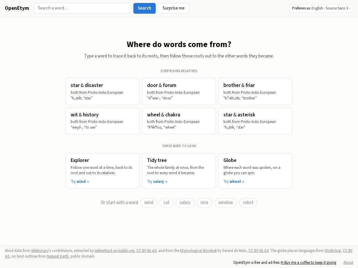 Landing-page snapshot of openetym.org