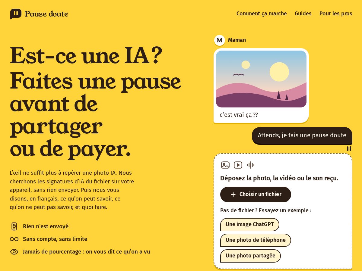 Landing-page snapshot of pausedoute.com