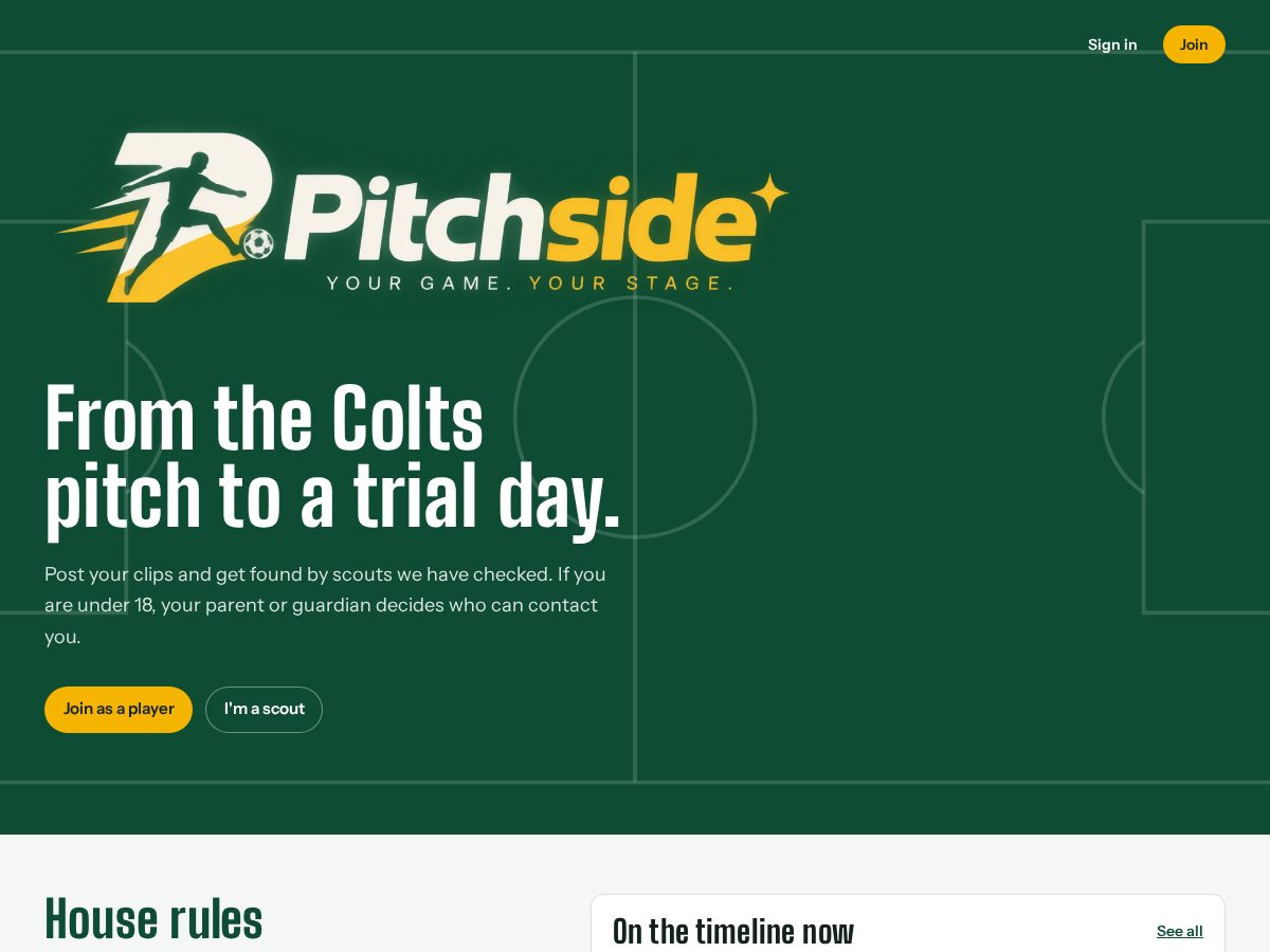 Landing-page snapshot of pitchsidegh.com