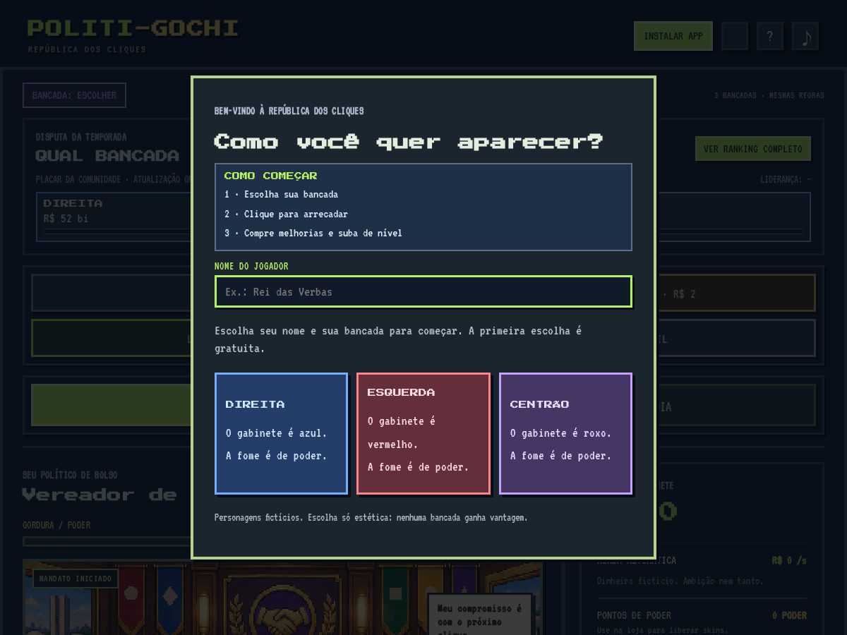 Landing-page snapshot of politigochi.online
