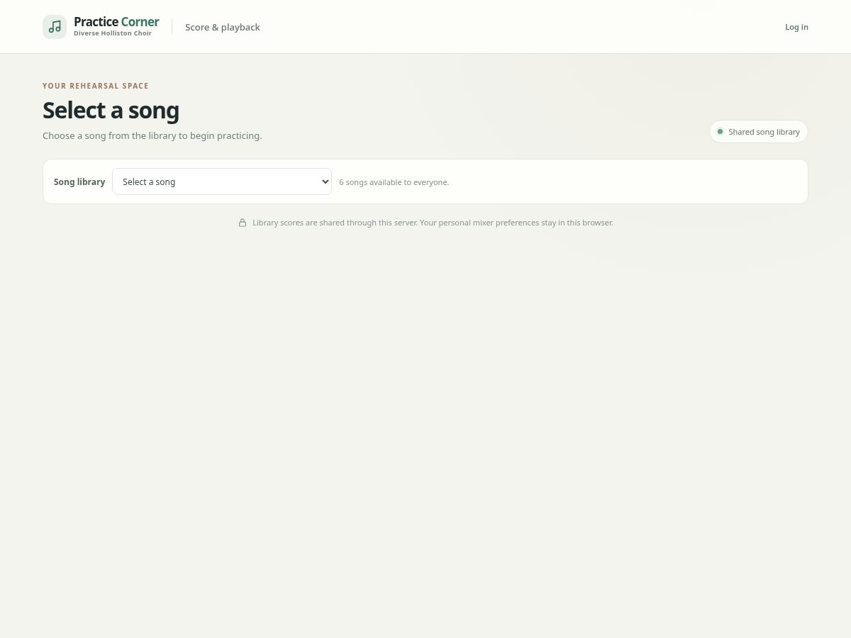 Landing-page snapshot of practicecorner.org