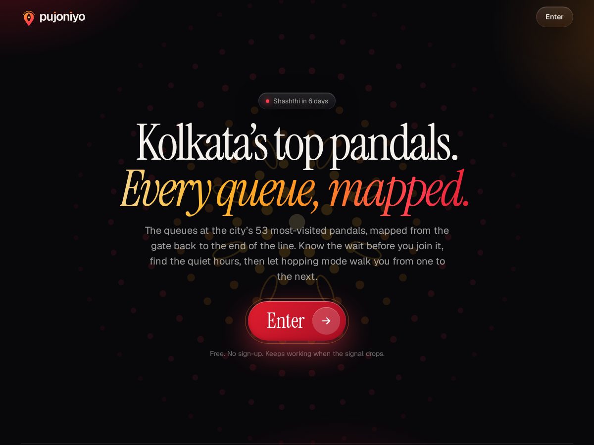Landing-page snapshot of pujoniyo.app