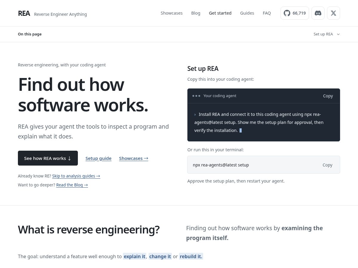 Landing-page snapshot of rea.tools