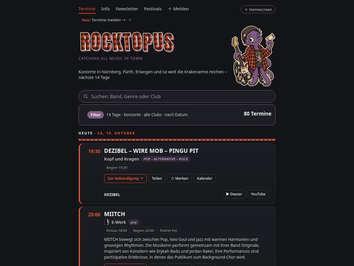 Landing-page snapshot of rocktopus.org