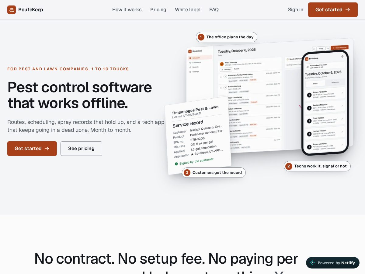 Landing-page snapshot of routeverde.com