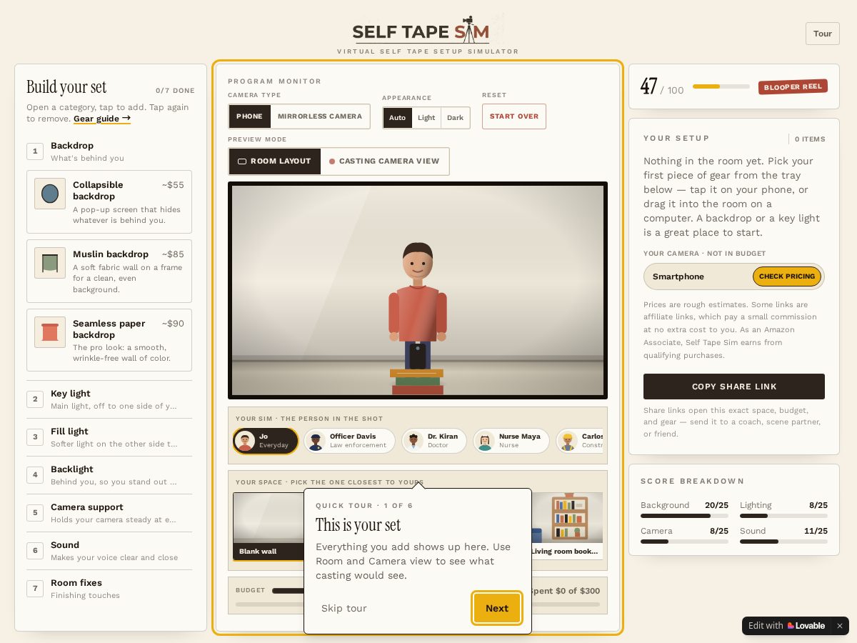 Landing-page snapshot of selftapesim.com