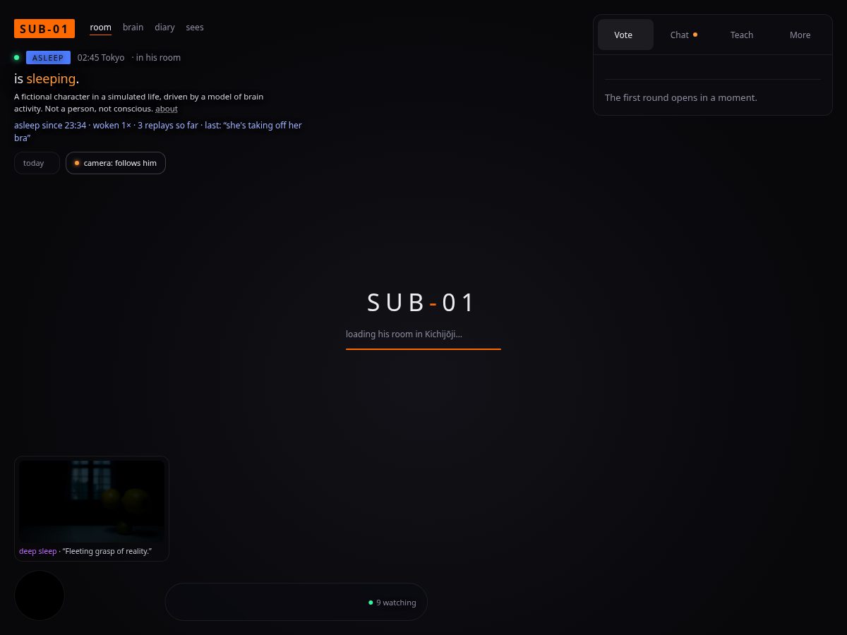 Landing-page snapshot of subzerone.live