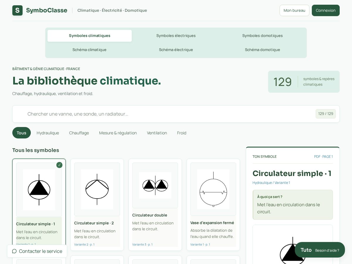 Landing-page snapshot of symboclasse.com