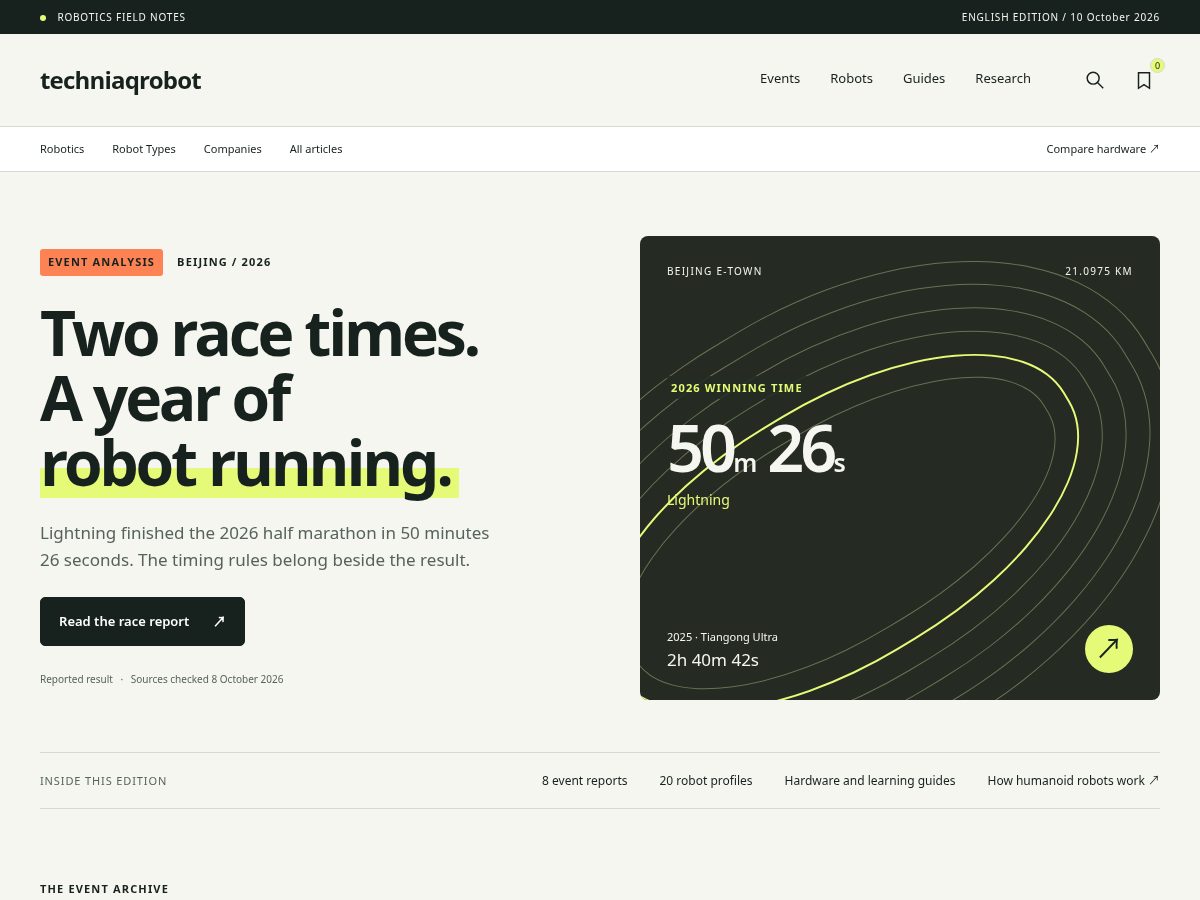 Landing-page snapshot of techniahqrobot.com