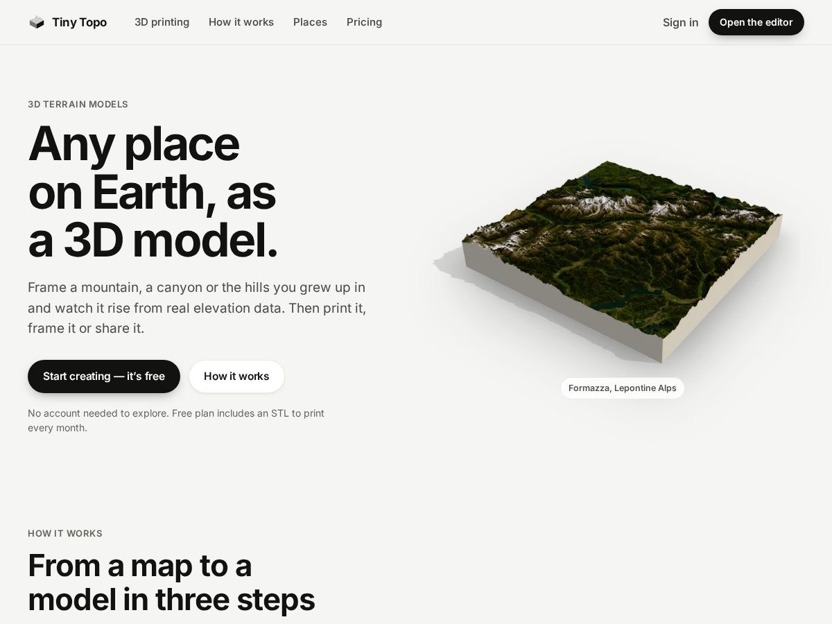 Landing-page snapshot of tinytopo.com