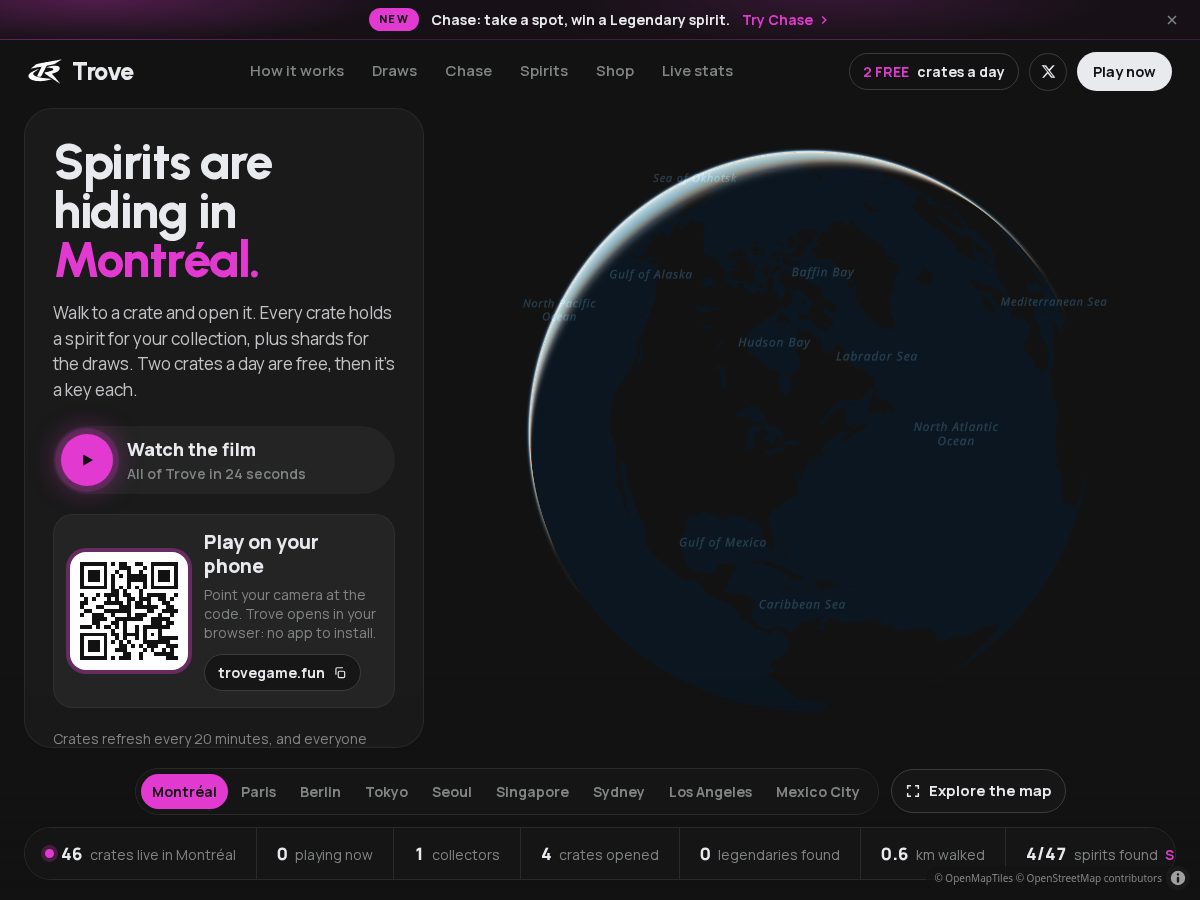 Landing-page snapshot of trovegame.fun